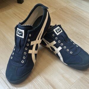 Onitsuka Tiger by Asics Blue and White Sneakers Vintage Style